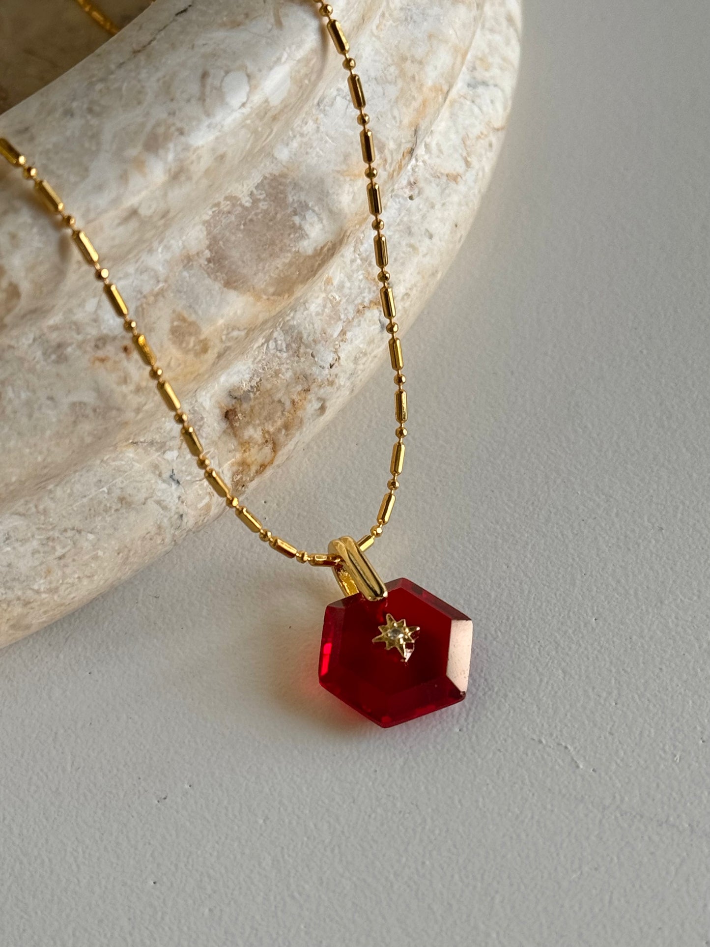 RUBY STAR NECKLACE