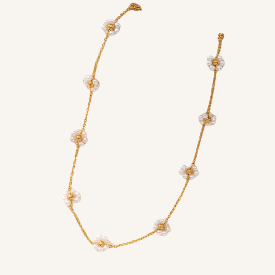Mini Pearl Flower Necklace