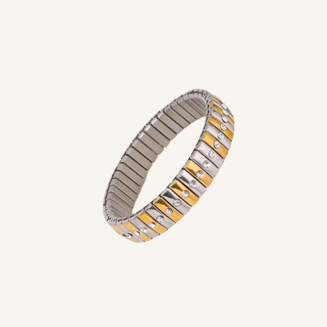 TWO TONE CZ BRACELET